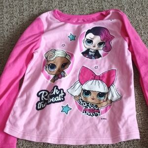 L.O.L. Surprise! Pink and White Long Sleeve Tee